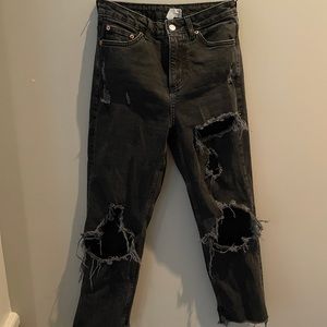 Black Topshop ripped jeans